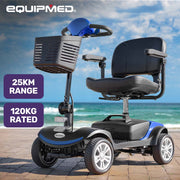 FreeRoam Mid-Sized Foldable Electric Motorised Mobility Scooter - Blue