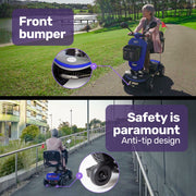 Pathline Mid-Sized Electric Mobility Scooter For Elderly - Blue