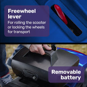 Pathline Mid-Sized Electric Mobility Scooter For Elderly - Blue