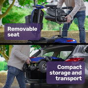 Pathline Mid-Sized Electric Mobility Scooter For Elderly - Blue