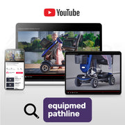 Pathline Mid-Sized Electric Mobility Scooter For Elderly - Blue