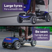 Pathline Mid-Sized Electric Mobility Scooter For Elderly - Blue