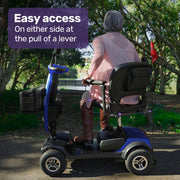 Pathline Mid-Sized Electric Mobility Scooter For Elderly - Blue