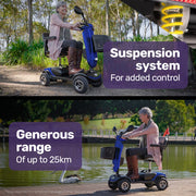 Pathline Mid-Sized Electric Mobility Scooter For Elderly - Blue