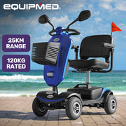 Pathline Mid-Sized Electric Mobility Scooter For Elderly - Blue