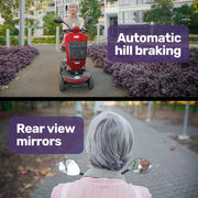 Pathline Mid-Sized Electric Mobility Scooter For Elderly - Red