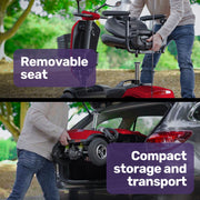 Pathline Mid-Sized Electric Mobility Scooter For Elderly - Red