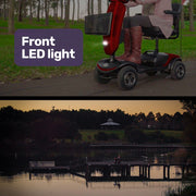 Pathline Mid-Sized Electric Mobility Scooter For Elderly - Red