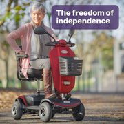 Pathline Mid-Sized Electric Mobility Scooter For Elderly - Red