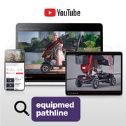 Pathline Mid-Sized Electric Mobility Scooter For Elderly - Red