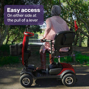 Pathline Mid-Sized Electric Mobility Scooter For Elderly - Red