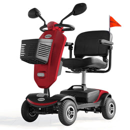 Pathline Mid-Sized Electric Mobility Scooter For Elderly - Red