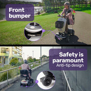 Pathline Mid-Sized Electric Mobility Scooter For Elderly - Silver