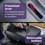 Pathline Mid-Sized Electric Mobility Scooter For Elderly - Silver