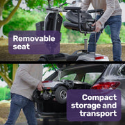 Pathline Mid-Sized Electric Mobility Scooter For Elderly - Silver