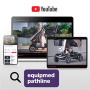 Pathline Mid-Sized Electric Mobility Scooter For Elderly - Silver