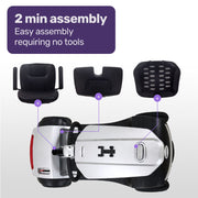 Pathline Mid-Sized Electric Mobility Scooter For Elderly - Silver