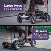 Pathline Mid-Sized Electric Mobility Scooter For Elderly - Silver