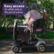 Pathline Mid-Sized Electric Mobility Scooter For Elderly - Silver