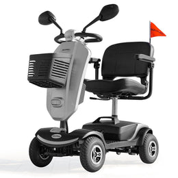 Pathline Mid-Sized Electric Mobility Scooter For Elderly - Silver