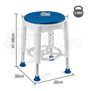 Adjustable Bath Shower Seat Chair Stool Swivel Rotating Bath Aid