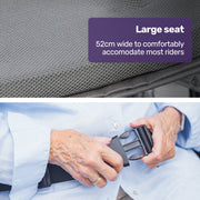 Electric Folding Wheelchair, Folding, XL Wide Seat, Long Range, Lithium Battery, Black