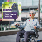 Power Electric Wheelchair, Airline Approved Wheel Chair, Lightweight, Long Range, Lithium Batteries, Black & Silver