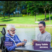 Power Electric Wheelchair, Airline Approved Wheel Chair, Lightweight, Long Range, Lithium Batteries, Black & Silver