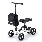 Premium Knee Walker Scooter, WideTrak steering, Suspension, Disc Brakes, Silver