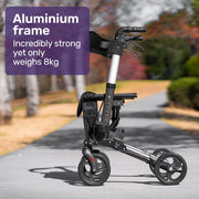 EasyStride Quick-Fold Aluminium Rollator - Titanium