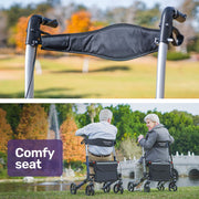 EasyStride Quick-Fold Aluminium Rollator - Blue