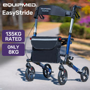 EasyStride Quick-Fold Aluminium Rollator - Blue