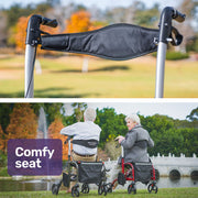 SmartRoller 2-in-1 Aluminium Rollator and Transit Wheelchair - Silver