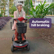 SmartRider Mid-Sized Compact Electric Mobility Scooter - Black & Red