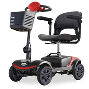 SmartRider Mid-Sized Compact Electric Mobility Scooter - Black & Red
