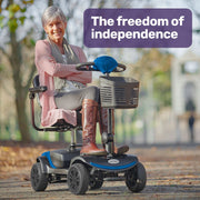 SmartRider Mid-Sized Compact Electric Mobility Scooter - Black & Blue