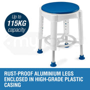 Adjustable Bath Shower Seat Chair Stool Swivel Rotating Bath Aid