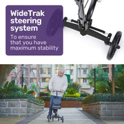 Knee Scooter Walker, Disc Brake - Suspension Bag - Broken Leg Ankle Foot Mobility - Crutches Alternative - Black