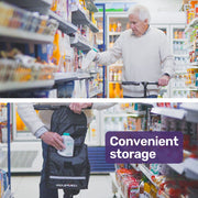 Knee Scooter Walker, Dual Brakes - Bag - Broken Leg Ankle Foot Mobility - Crutches Alternative - Black