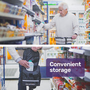 Knee Scooter Walker, 10 inch Tyres Dual Brakes Bag - Broken Leg Ankle Foot Mobility - Crutches Alternative - Blue