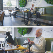 Knee Scooter Walker, 10 inch Tyres Dual Brakes Bag - Broken Leg Ankle Foot Mobility - Crutches Alternative - Titanium colour