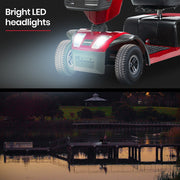 VentureCruise Extra Large-sized Electric Mobility Scooter for Elderly - Red