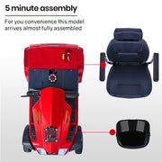 VentureCruise Extra Large-sized Electric Mobility Scooter for Elderly - Red