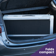 123cm Portable Folding Aluminium Access Ramp, 272kg Rated, Black Ultra-Grip, for Wheelchair, Mobility Scooter