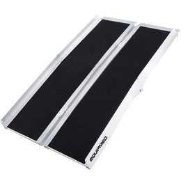 123cm Portable Folding Aluminium Access Ramp, 272kg Rated, Black Ultra-Grip, for Wheelchair, Mobility Scooter