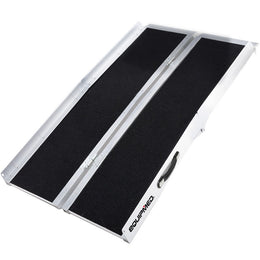 152cm Portable Folding Aluminium Access Ramp 272kg Rated, Black Ultra-Grip, for Wheelchair, Mobility Scooter