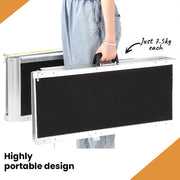 182cm Portable Folding Aluminium Access Ramp, 272kg Rated, Black Ultra-Grip, for Wheelchair, Mobility Scooter