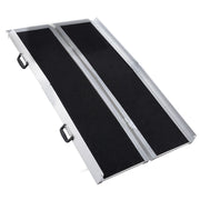 182cm Portable Folding Aluminium Access Ramp, 272kg Rated, Black Ultra-Grip, for Wheelchair, Mobility Scooter