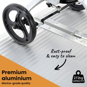 182cm Portable Folding Aluminium Access Ramp, 272kg Rated, for Wheelchair, Mobility Scooter, Rollator