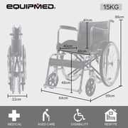 Folding Manual Wheelchair Self Propelled, 24